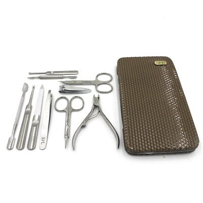 Manicure&Pedicure Set Hand Sharpening (10 Tools) Solingen Professional Line