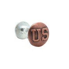 Antique Copper US Logo Mini Binder Post Concho 1/4" 10 Pack 1252-10