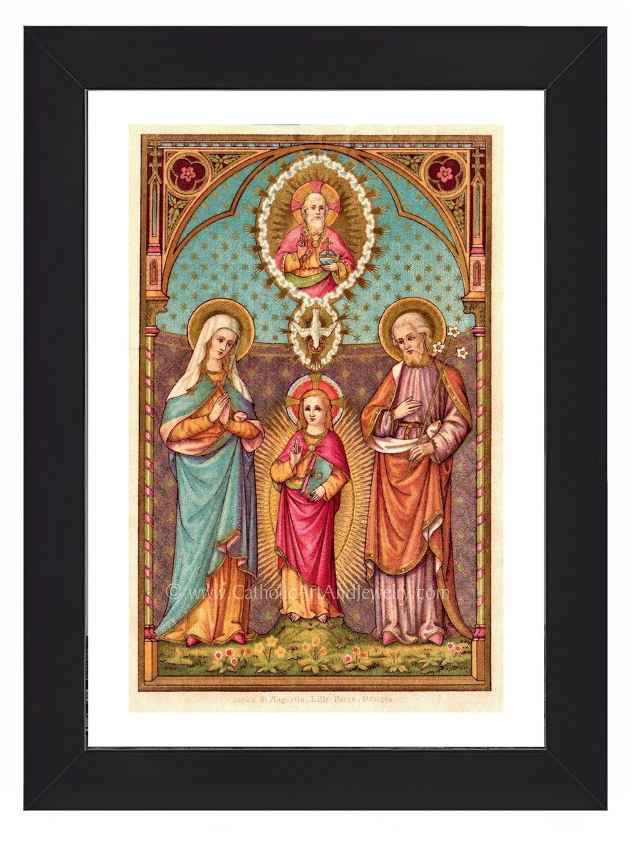 西洋アンティーク宗教画(印刷物　HOLY FAMILY) 西洋アンティーク宗教画(印刷物 HOLY FAMILY) 西洋アンティーク