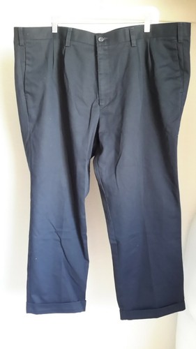 Dark Blue Pleated Classic Fit Pants 