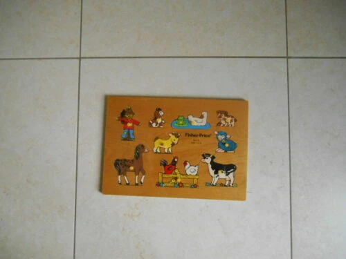 Jouets et jeux anciens puzzles Fisher-Price en bois