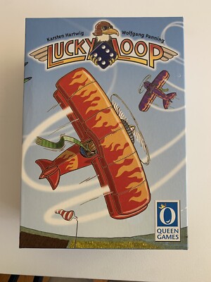 LUCKY LOOP Airplane Stunts Game by Queen Games 2003, German Edition, Complete LN