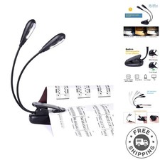 Rechargeable Music Stand Light, Clip on Reading Light, 8 LED Book Lamp, 3-Lev...