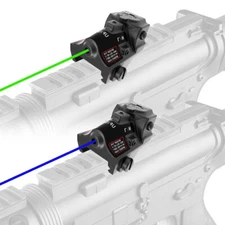 Low Profile Green Blue Laser Sight Rechargeable USB Guns Pistol Picatinny Rail