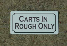 CARTS in ROUGH ONLY Metal Sign Vintage Style Golf Course or Country Club