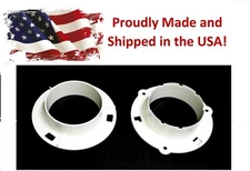 WHITE DRYER DUCT TO WALL CONNECTOR QUICK CONNECT FOR DRYER VENT 4" TUBE DOCK ING