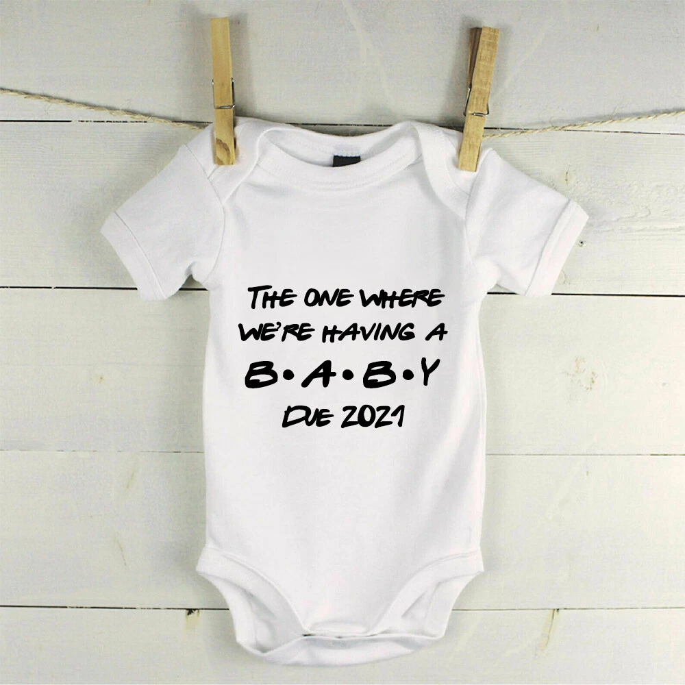 Personalised baby grow announcement hot sale