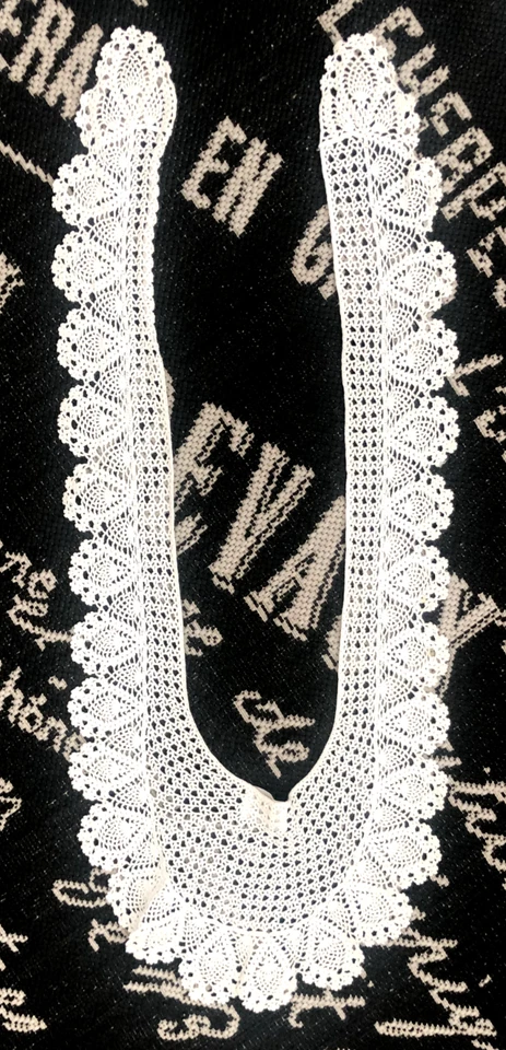 De colección 30" PEKING ARTESANÍA ANNIE CUELLO GANCHILLO Blanco Yema Hecho a Mano BUFANDA CORBATA Foto 2 de 4