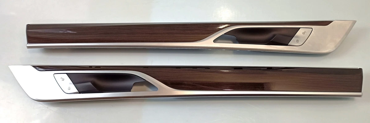 BMW OEM Front Door interior Wood Trims Fineline 7464647 7464648 7 