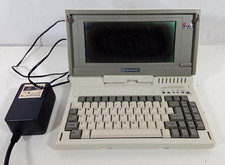 Vintage Bondwell B200 Slimline Laptop Computer w/ Power Supply - Powers On/Parts