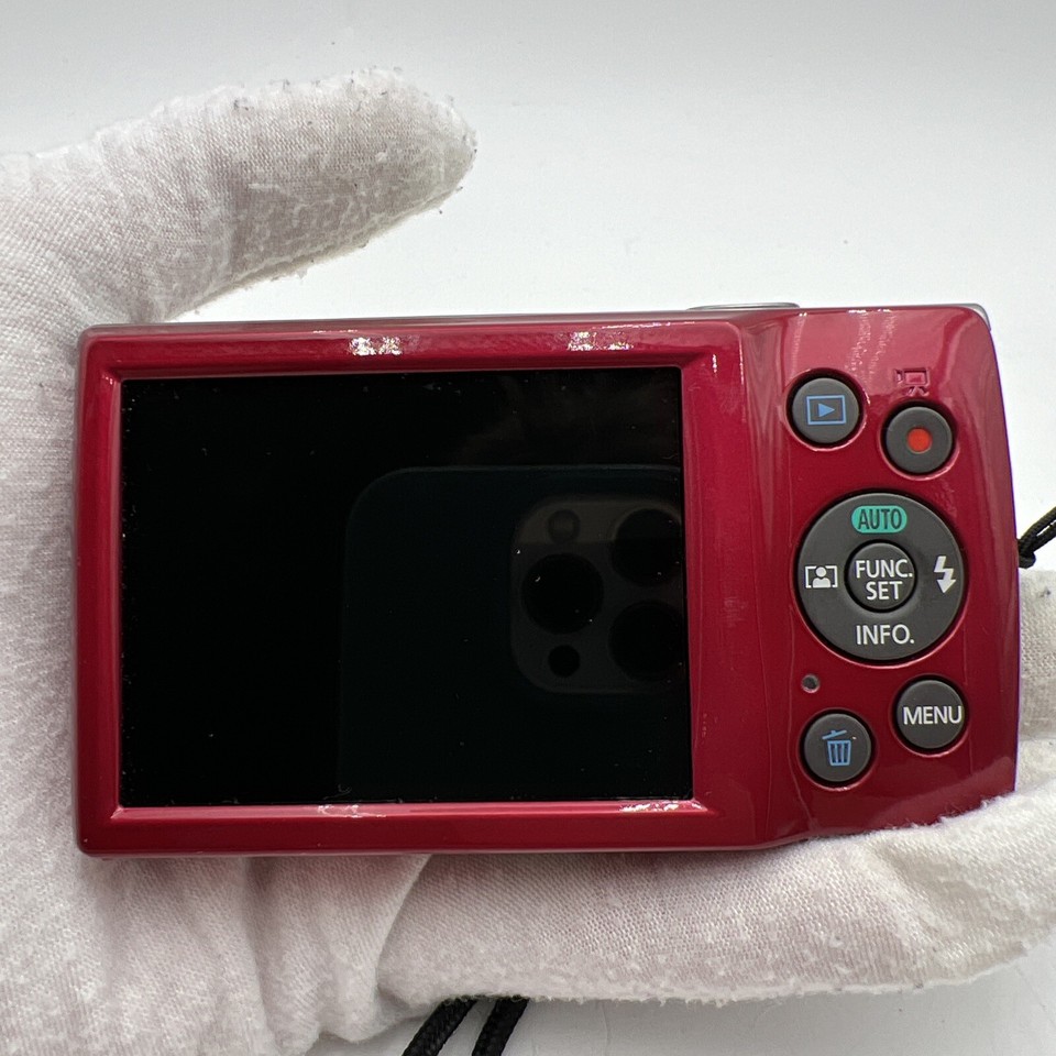 Canon PowerShot Elph 180 20MP Digital Camera Bundle Red Tested