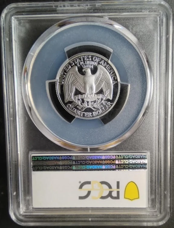 :1996-S S25C WASHINGTON-QUARTER PCGS SILVER-PROOF PR-70-DCAM LOW-POP HIGH-GRADES - Image 2 of 2
