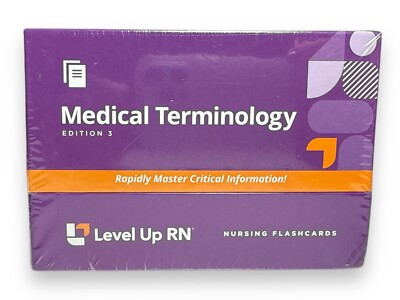 Level Up RN Medical Terminology And Abbreviations- Nursing Flash cards.  Sealed.