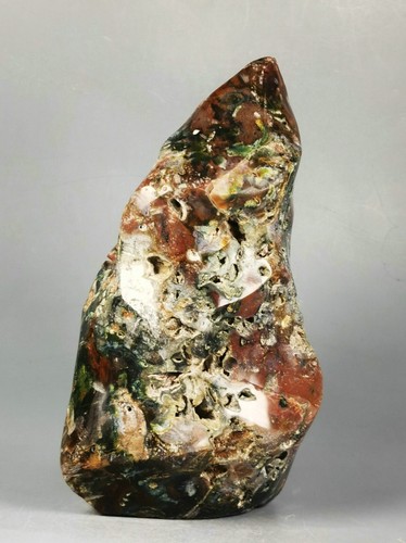 Raw NATURAL OCEAN JASPER QUARTZ Geode CRYSTAL Sphere Flame Healing - Picture 4 of 12