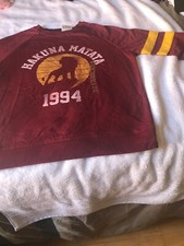 Disney Lion KingSweatshirt Size S. Hakuna Matata .Plum.69 Cotton, 40 Polyester