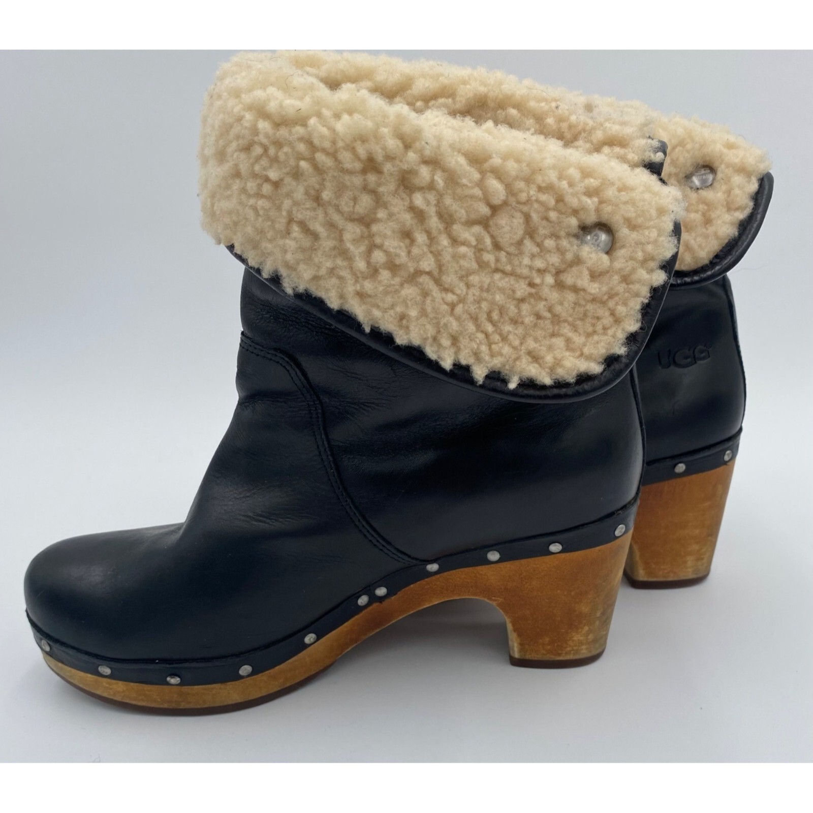 UGG Australia Black Leather Solid Casual Size 7 B… - image 7