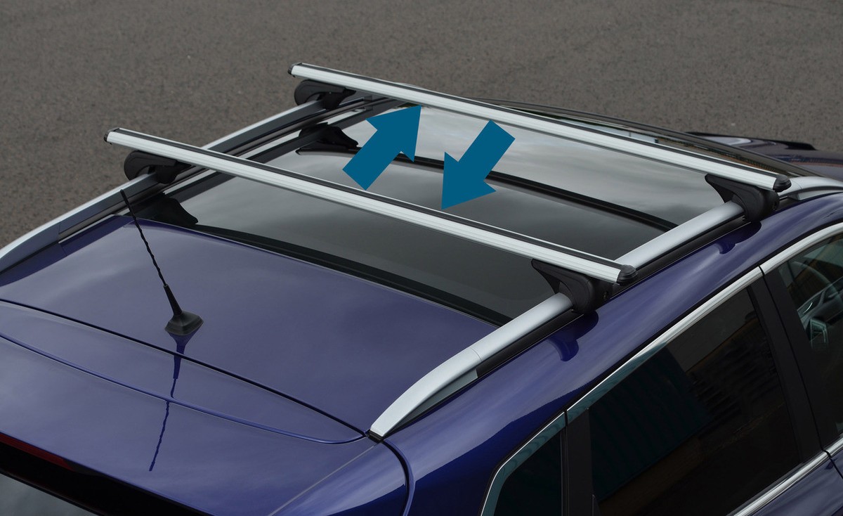Cross Auto Accessories - Premium Roof Rack Compatible With Skoda Superb B8 Combi/Estate/Scout 2015-2023; Roof Rails, Lockable Cross Bar For Raised Roof Rails, 2 Pieces, Black