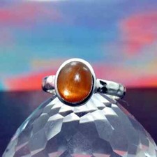 Natural Sunstone Ring 925 Sterling Silver Charm Ring Statement Ring Gift For Her