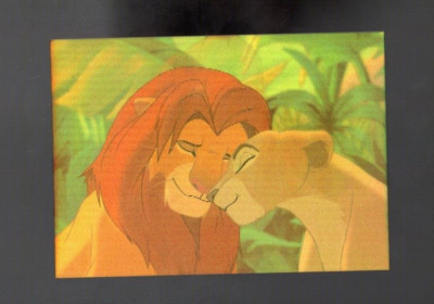 1994 SKYBOX THE LION KING LENTICULAR #L2 SIMBA/NALA ''FUTURE KING OF THE JUNGLE''