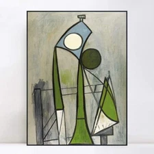 Framed Canvas Giclee Print 1946 Femme Dans un Fauteuil by Pablo Picasso 24"x32"