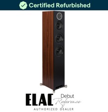 Elac Debut Reference, Floorstanding Wired Speaker, Mdf Cabinet, Black/walnut
