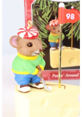 VTG 1998 Hallmark PUTTIN' AROUND Keepsake Ornament Mouse Golf by Dill Rhodus NIB