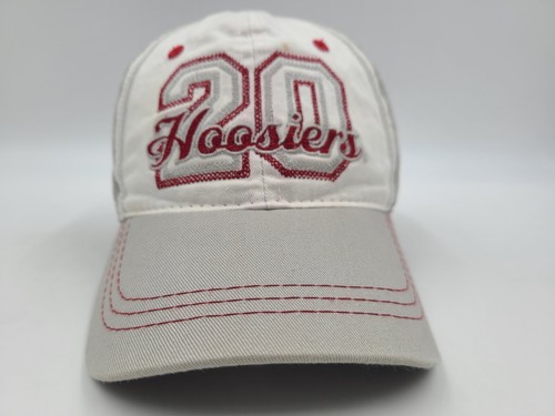 Women Indiana University Hoosiers 20 Signatures Adjustable Hat Cap White Gray - Picture 2 of 16