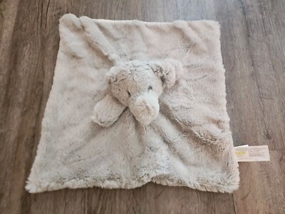 Kellytoy Gray Elephant Security Blanket Grey Plush Baby Lovey Rattle ...