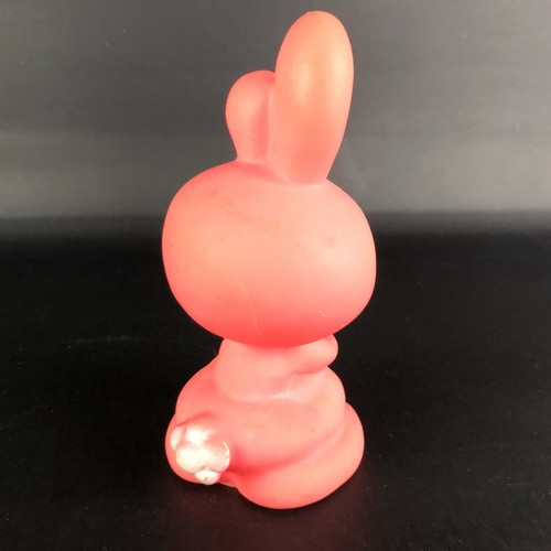 Vintage Easter Rubber Squeaky Toy Easter Unlimited Squeak Pink Bunny Carrot RARE - Picture 6 of 12