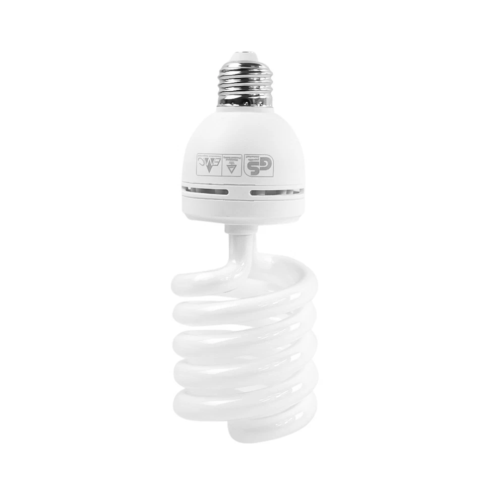 42W Daylight Fluorescent Spiral Light Bulb 5500K 110V White Studio Light 4 Pack - Image 3 of 4