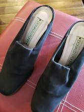 Donald J Pliner Womens Ellis closed Block Heel Slip On Mules Sz 6.5 Black
