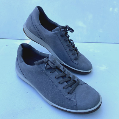 Ecco Womens Sneakers Shoes EU 41 US 10 Biege Leather Lace Up Casual Oxford Comfo