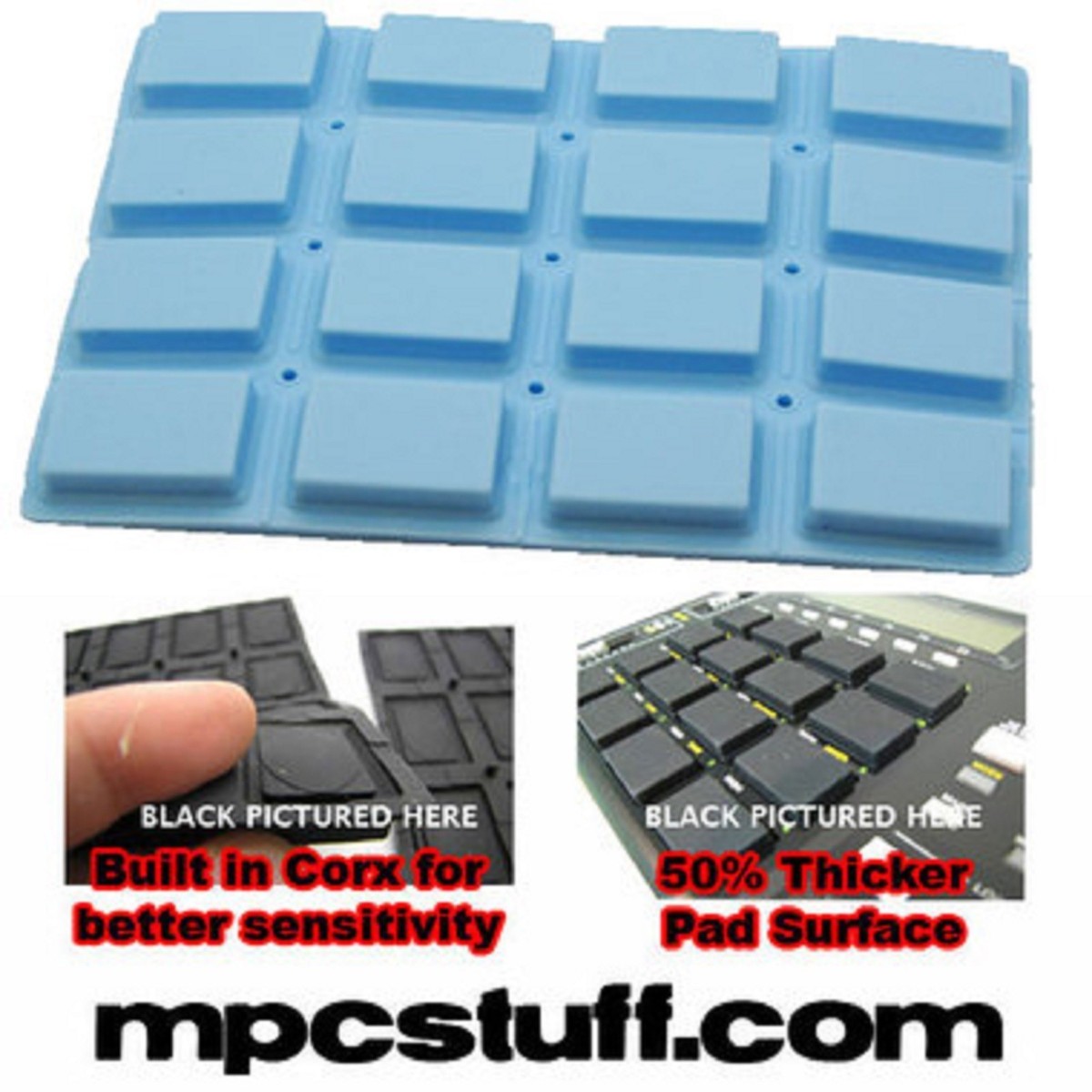 AKAI MPC1000 / MPK61 / MPK88 EXTRA SENSITIVE THICK FAT PAD SET