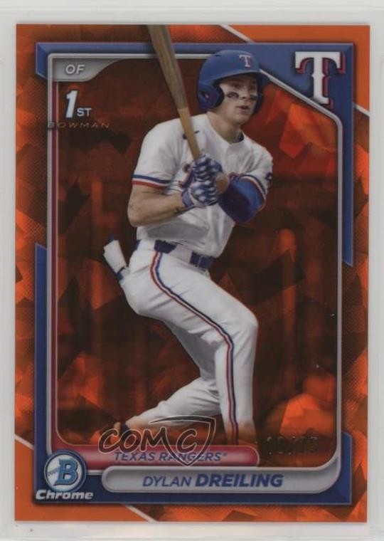 2024 Bowman Chrome Draft Sapphire Edition Orange /25 Dylan Dreiling #BDC-42 0xh3