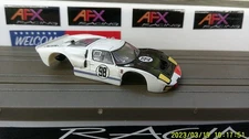 AFX RACING H.O. SCALE SLOT CAR BODY ONLY FORD GT MKiiB #98 DAYTONA WHITE/BLACK