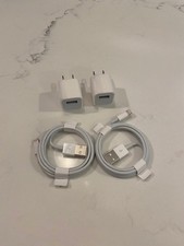 2XApple Lightning to USB Cable 2X USB Power Adapter NEW / Original
