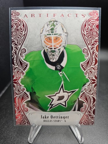 2025-26 UD Artifacts Hockey Jake Oettinger Ruby Red /599 #143