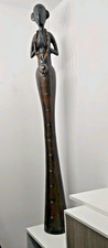 Wooden Carved Tall African Woman Statue Sculpture Home Decor 150cm tall