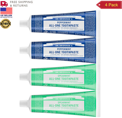 Dr. Bronner s  All-One Toothpaste Variety Pack Peppermint & Spearmint | 03/2028