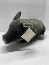 Dakin Huggables Bertha The Pig Bean Bag Plush Stuffed Animal Plush  14” GrayNWT