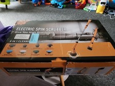 Brand New Electric Spin Scrubber. 8 In 1 Cleaning Brush.  Adjustable Handle.