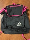 Adidas Girl's  Size 2 1/2 US Black  & Pink Soccer Cleats  w/ Pads And Backpack — photo 6
