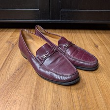 Bruno Magli Genoa Italian Leather Loafers Men's Size 10 Burgundy Made in Italy