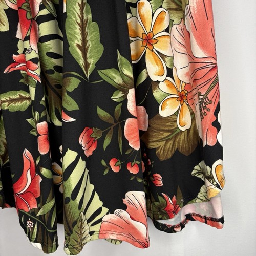 Vintage Eclipse Women’s Tropical Print Scoop Neck Flirty Top Size Small - Picture 5 of 18