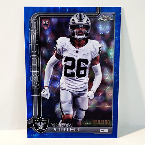 Topps 2025 Topps Chrome Rookies Darien Porter RC #367 Blue Wave Refractor /150