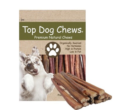 Top Dog Chews 12 Inch OdorFree Bully Sticks, 100% Natural Angus Beef, Free Ra...