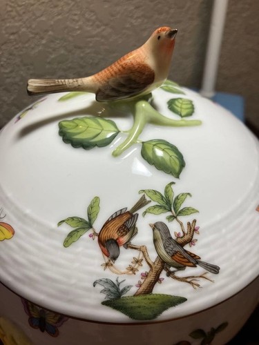 HEREND Rothschild Bird Soup Tureen Rare - Picture 4 of 20
