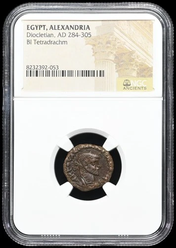 EGYPT, Alexandria. Diocletian. AD 284-305. Potin Tetradrachm, NGC Certified