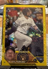 2023 Topps Chrome Update Series Blake Perkins #USC206 Yellow Mini-Diamond /75