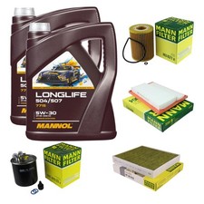MANN Inspektionspaket 10L MANNOL Longlife 504/507 5W-30 für Mercedes W463 MANN Inspektionspaket 10L MANNOL Longlife 504/507 5W-30 für Mercedes W463